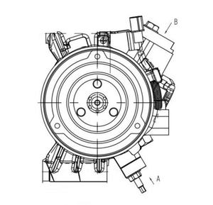 Système de climatisation automobile 12V <span class=keywords><strong>Compresseur</strong></span> de climatisation pour <span class=keywords><strong>Honda</strong></span> <span class=keywords><strong>Civic</strong></span> /CR-V 1.5 OEM 388105AAA01/388105AAA02/388105AAA03 - Product Image 3