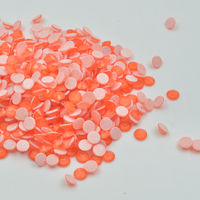Vente directe d'usine néon rose rose Fluorescent dos plat Hot Fix strass pour robe