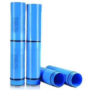 450MM 500MM Slotted Borehole Borewell Pvc Filter Pipe Water Well Screens Casing Well Deep Bore Pipe