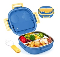 Boîte à bento en acier inoxydable étanche pour enfants Boîte à lunch pour enfants sans micro-ondes sans BPA pour l'école