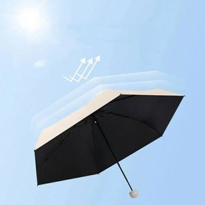 Parapluie miniature pliable 5 sections léger anti-UV de haute qualité avec logo personnalisé - Product Image 3