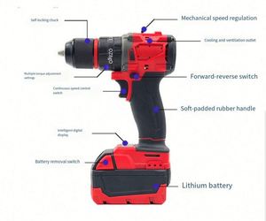 Big Sale Combo Kit Cordless Drill Machine <b>Screw</b> Driver Hand Wrench Stainless Steel <b>Set</b> Lithium Battery Hard Case for Home Repair - Product Image 4