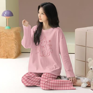 Conjunto de Robe de Terry com Estampa de Desenho Animado para Meninas, Manga Longa, Comprimento Total, Roupas de Lazer para Primavera e Outono - Product Image 1