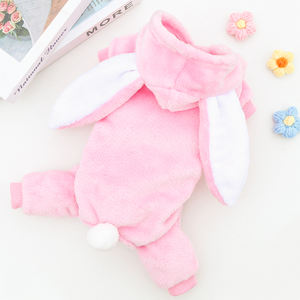 Pabrik modepet penjualan langsung kostum hewan peliharaan kelinci pakaian anjing warna Pink polos Yorkie dari Tiongkok - Product Image 4