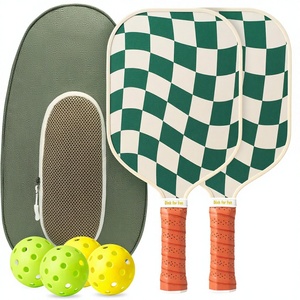 Ensemble de raquettes de pickleball 2/4 - Raquettes non cordées en graphite/fibre de verre approuvées USAPA, 2 pièces, 4 balles, 1 sac de transport portable, esthétique - Product Image 1