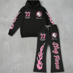 Conjunto Deportivo Unisex de Invierno con Capucha, Forro Polar Térmico, Estilo Urbano, Personalizable con Logotipo - Product Image 3