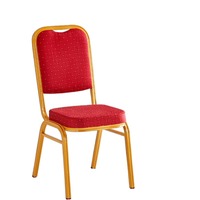 Vente en gros de chaises d'hôtel de banquet de mariage de luxe bon marché empilables en or métal fer acier