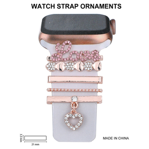 Anillo decorativo de abalorios de Metal de diamante de lujo para <span class=keywords><strong>Apple</strong></span> Watch Band <span class=keywords><strong>accesorios</strong></span> para Iwatch pulsera correas de silicona ornamento - Product Image 3