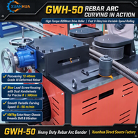 Machine de cintrage automatique d'armatures GWH50, cintreuse de barres d'acier robuste 12-40mm R500 1067kg XUANHUA
