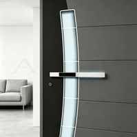 Solution de sécurité haut de gamme pour villa, porte d'entrée en alliage d'aluminium au design moderne, multiples verrous, isolation thermique, antivol extérieur