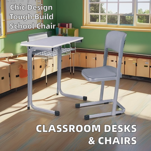 Ensemble table et chaises de collège moderne Aoyasi avec structure en acier et contreplaqué, couleur personnalisable, modèle PT-308K pour mobilier de salle de classe scolaire PT-308K S - Product Image 2
