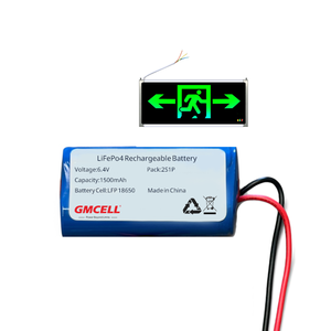 Pack de batteries LFP18650 6.4V 1.5Ah, cellule de batterie LiPO4 18650 pour éclairage d'urgence, installation facile avec connecteur - Product Image 2
