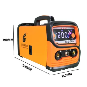 2024 latest arrival !! 1kg wire Portable MIG gasless welders LCD screen with flash light MIG inverter welding machine