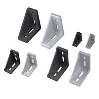 Profilé en aluminium en forme de L, connecteur triangulaire à un seul côté, connexion à angle droit de 90 degrés, 20 30 40, support d'angle à résistance fixe