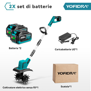 YOFIDRA-Motoculteur <span class=keywords><strong>électrique</strong></span> sans balais de 1500W pour la culture du sol, outil <span class=keywords><strong>électrique</strong></span> pour la batterie 21V 18V - Product Image 3
