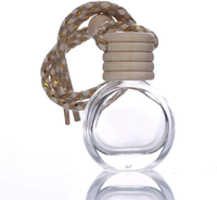 Diffuseur d'aromathérapie en verre pour voiture, flacon de parfum d'huiles essentielles avec bouchon en bambou Moso
