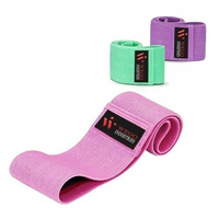 Bandes de Résistance Élastiques en Tissu Polyester Robuste pour Fitness, Ensembles de Bandes de Fessiers Tricotées pour Entraînement Sportif