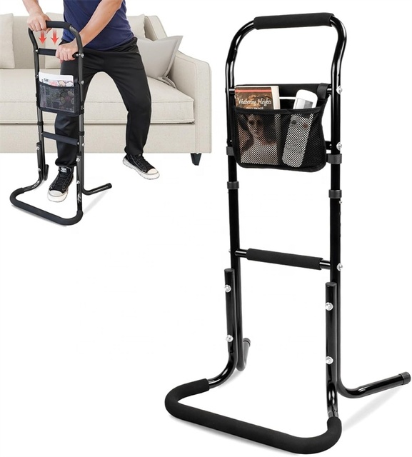 MSMT New Black Portable Chair Stand Assist for Elderly, Height Adjustable Mobility Aids, Lift Safety Assist Helps You Get up