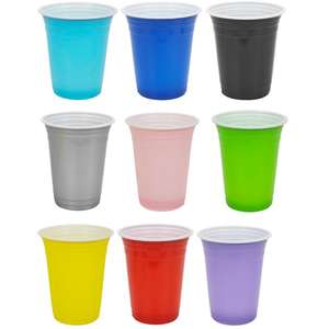 Vaso Desechable de Plástico PP de 16 oz con Borde Especial para Fiestas, Color Doble Tono, para Vino y Chocolate Caliente - Product Image 1