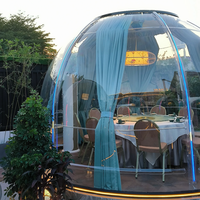 Full House Prix d'usine Glamping Tentes d'exposition extérieures en aluminium Pc Dôme Tente Bubble House