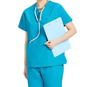 Juego de ropa de trabajo para barbería, tela transpirable fresca, cuello mandarín elástico de cuatro vías, duradero para estilistas - Product Image 6