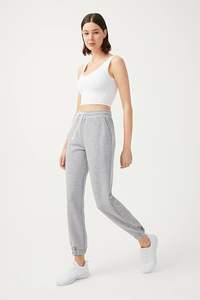 XL femmes coton Jogging Yoga pantalon respirant tricoté toile lavé coupe ample à motifs Logo décoration ceinture élastique - Product Image 4