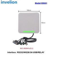 Lector RU661 UHF RFID 860-960MHz Antena 6dBi de largo alcance IP65 Lector fijo a prueba de agua con salida de relé