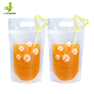 Disposable Plastic Zip Lock Juice Premade Bag <strong>Mini</strong> Doypack Filling Sealing <strong>Bottle</strong> Childproof Bride Drink Pouch for Beverages - Product Image 2