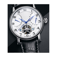 Conception et production en usine de montres mécaniques en acier de style affaires, avec calendrier, affichage de la puissance et mouvement à inertie, pour marques privées