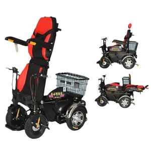 2024 New Portable Lithium Battery Motorized Wheelchair Light Folding Electric Wheelchair For Adults