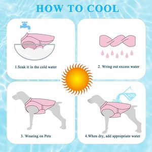 Piccola grande cani di raffreddamento gilet imbracatura leggera traspirante poliestere regolabile cerniera in titanio solido classico per l'estate - Product Image 5