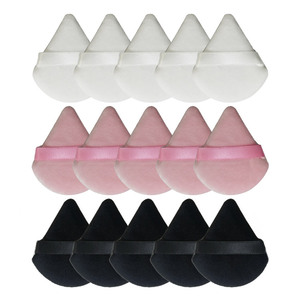 Herramienta de Maquillaje OEM de Terciopelo en Forma de Triángulo para Contornear Debajo de los Ojos y las Esquinas, Borla de Terciopelo para Polvo - Product Image 4