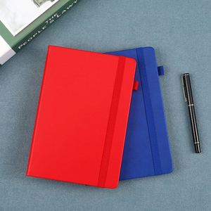 Bloc-notes en PU à couverture rigide A5, reliure cousue, carnet coloré avec sangle pour le bureau et les étudiants - Product Image 2