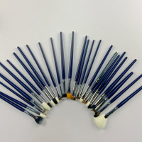 Ensemble de pinceaux de maquillage professionnel complet de luxe Vonira, 52 pièces, étiquette privée, logo personnalisé, pinceaux de maquillage bleus avec virole en laiton