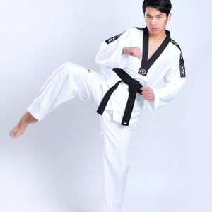Uniforme de Artes Marciales Unisex para Niños, Cómodo, para Taekwondo ITF, <span class=keywords><strong>Dobok</strong></span>, Poliéster/Algodón, Hunsongs WTF <span class=keywords><strong>Fighter</strong></span> Uniform-16 - Product Image 3