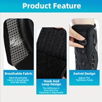 Attelle de cheville réglable en Spandex, Nylon et Caoutchouc - 4 stabilisateurs à ressort pour la récupération des entorses et le soutien post-chirurgical