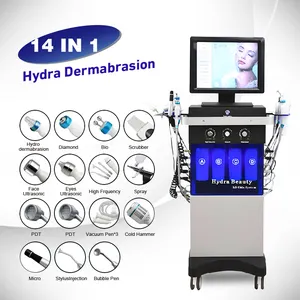 Multifuncional aqua peeling oxigênio jato hidra hidro dermabrasion limpeza facial beleza salão equipamentos com pele analisador