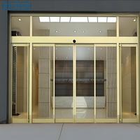Porte d'entrée automatique en verre avec cadre en alliage d'aluminium résistant aux intempéries, sur mesure, de qualité supérieure, OUTUS