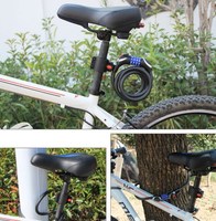 Antivol de vélo lumineux à 4 chiffres, cadenas à code pour vélo, cadenas à combinaison pour vélo avec LED