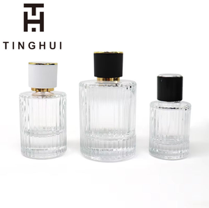 Flacon de parfum de luxe carré en verre transparent 30ml 50ml 100ml vide avec atomiseur et capuchon pulvérisateur, logo personnalisé - Product Image 1