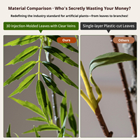 Bambou artificiel réaliste dans un pot blanc, plante artificielle réaliste pour la décoration de la maison et du bureau, verdure élégante et moderne