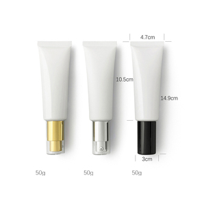 หลอดบีบเนื้อนุ่มสีขาวด้าน ขนาด 50 มล. พร้อมหัวปั๊มสุญญากาศ สำหรับใส่รองพื้นหรือครีมกันแดดแบบเติมได้ ขนาด 40 มล.  พร้อมโลโก้สั่งทำได้ - Product Image 6