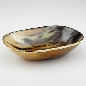 Juego de cuencos para servir de cuerno de búfalo personalizable Acabado natural interior pulido Logotipo personalizado Opciones de tamaños Artesanías naturales - Product Image 1