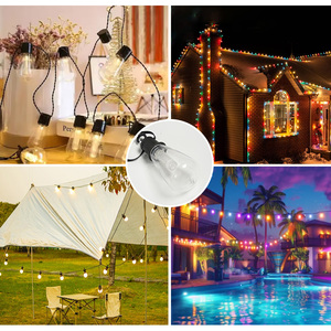 Weihnachts girlande Innen-/Außen garten Patio Retro ST38 Edison LED-Glühbirne Lichterketten IP65 Holiday Home Festival Lichterketten - Product Image 6