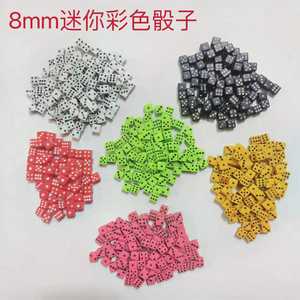 1 сумка, 1000 шт., новый дизайн, многогранные цветные кости для игры Mini 8 мм, красочные акриловые кости D6 - Product Image 5