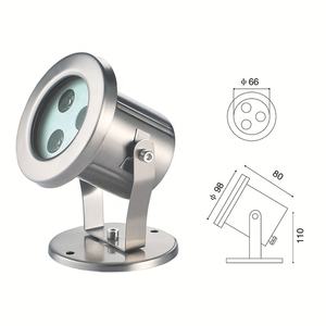 إضاءة تحت الماء LED بهيكل من الفولاذ المقاوم للصدأ 3 واط 6 واط 9 واط مصباح LED خارجي تحت الماء - Product Image 1