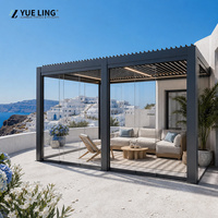Pergola à toit à lamelles en aluminium sur mesure Progola pour les constructeurs et les entrepreneurs, terrasse, jardin, protection contre la pluie, ombrage