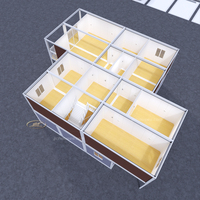 Maisons modulaires préfabriquées détachables de luxe à 4 chambres, immeuble de bureaux, appartement, hôtel, villa avec design asiatique et forme personnalisée