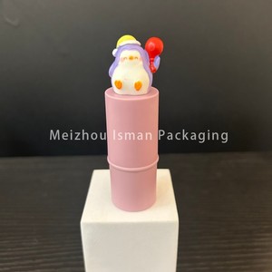 ISMAN - Bálsamo Labial de Lujo en Tubo de 6g con Diseño Navideño de Muñeco de Nieve, Papá Noel y Reno, Estuche Redondo Mate para Lápiz Labial, Plástico, Regalo Navideño, Venta al Por Mayor - Product Image 5