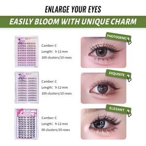 Faux cils segmentés <span class=keywords><strong>de</strong></span> grande capacité «<span class=keywords><strong>yeux</strong></span> <span class=keywords><strong>de</strong></span> cerf», coin extérieur allongé, style sud-est asiatique, logo personnalisable - Product Image 4